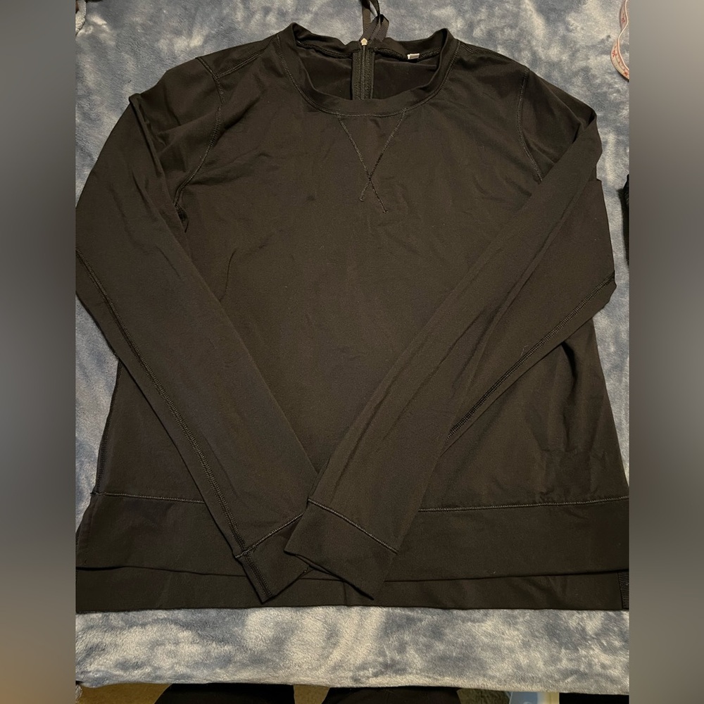 Lululemon Athletica Black Warm Up Crew - Picture 5 of 11